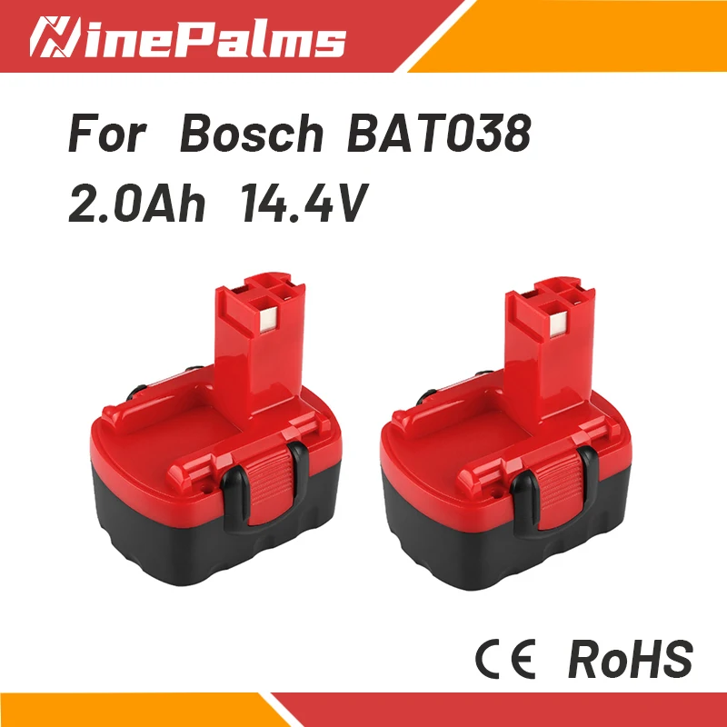 NinePalms NI CD Перезаряжаемые батарея 14 4 V 2Ah подходит для Bosch 1661 1661K 22614 23614 32614 33614 15614 BAT038|Перезаряжаемые батареи| |