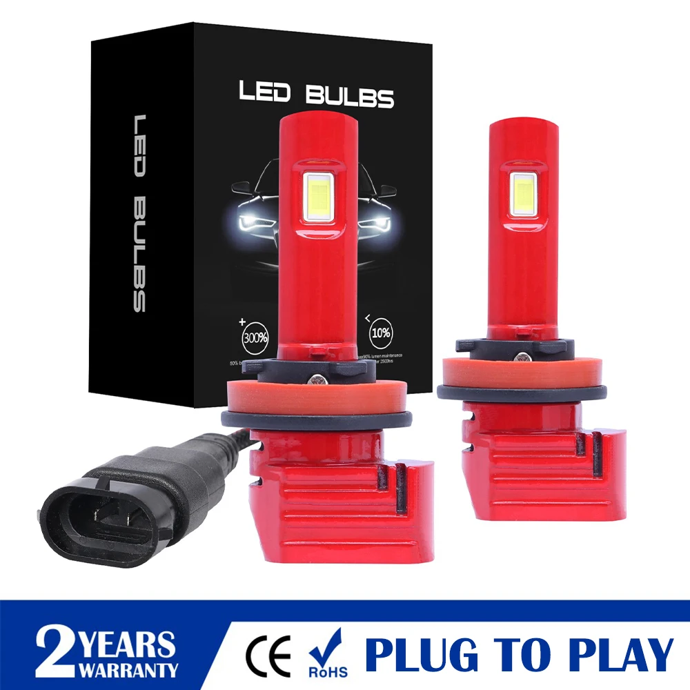 

72w Car Light Led Headlight Csp Hb4 Hb3 H11 H7 Turbo Led Bulb 6000k 24v 12v Mini Fanless Automotivo Lampada Moto Lamp 9005 9006