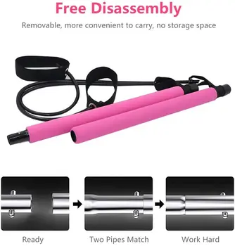 

Pilates Stick Set Resistance Band Yoga Exercise With Foot Ring Stretching Twist Waist Sit-ups Fitness Bodybuilding Stick On Sale