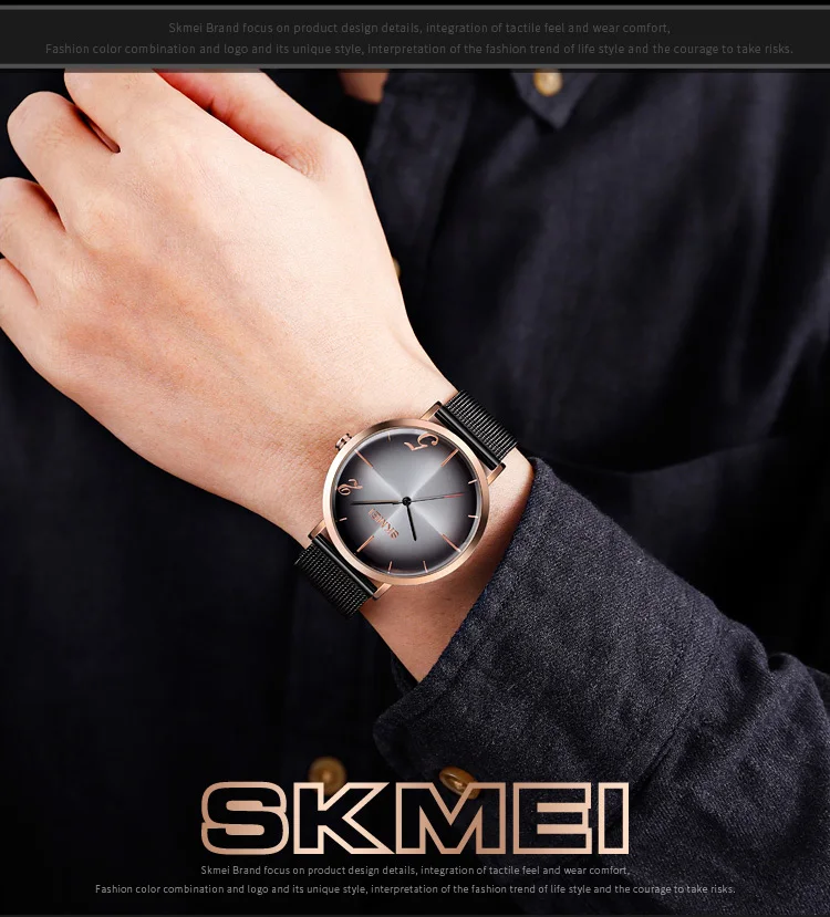 SKMEI Men Quartz Watch Fashion Business Wristwatches Mens Watches Curved  Mirror Design Thin Watches Men relogio masculino 9200 - AliExpress Watches