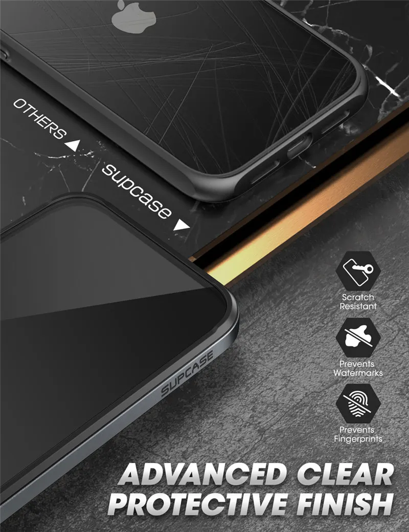 Supcase para Iphone Capa com Tpu Case Polegada 2021 Borda ub Magro Quadro Interior Pára-choques & Transparente Volta 12 Pro Max 6.7 6 capa com tpu interior pára-choques & transparente volta
