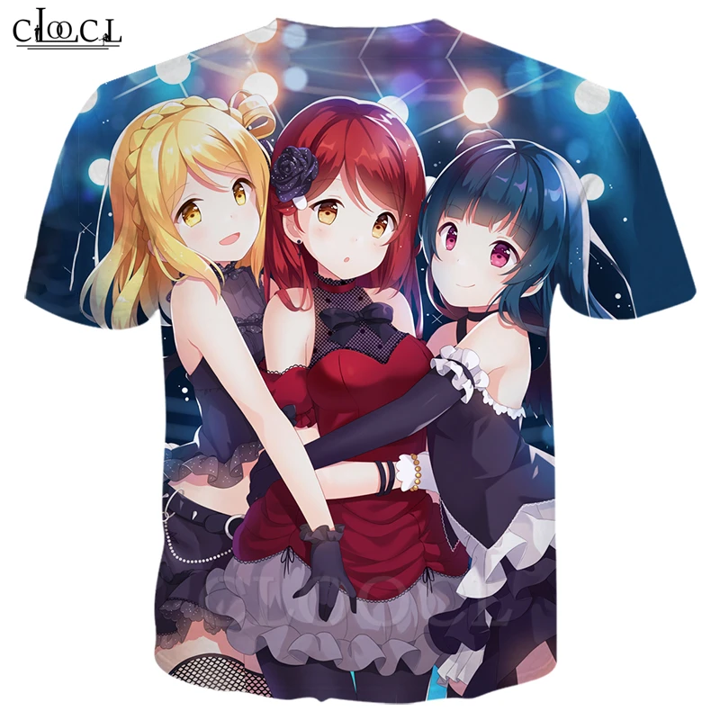 Модная классическая футболка для девочек в стиле аниме Love Live, для мужчин и женщин, 3D принт, хипстер, короткий рукав, спортивная одежда для бега, хип-хоп, уличная одежда, топы
