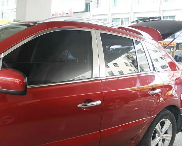 2009-2013 for Koleos High quality stainless steel window trim cover(Up+down+posterior triangle,a Set of 10pcs