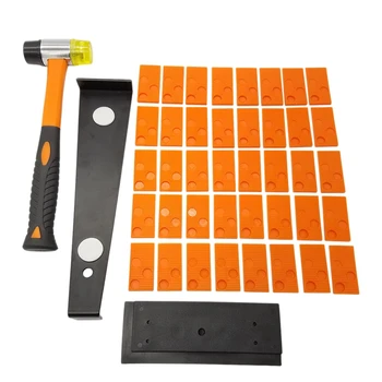 

43Pcs Multiple Laminate Wood Flooring Installation Kit with Mallet Spacers Pull Bar Tapping Block Tool Parts