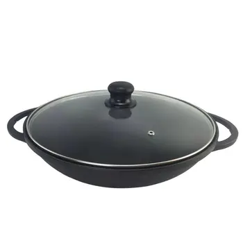 

Hot Pot Cast Aluminum Dry Pot Soup Pot Frying Pan Pan Three Sauce Crucible Double Ear Aluminum Pot Non-stick Induction Cooker