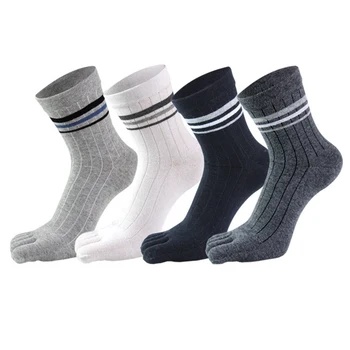 

Soft Fashion 1 Pair Winter Autumn Warm Comfortable Men Top Quality Men's Guy Five Finger Pure Soft Cotton Toe Socks