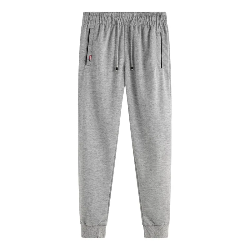 SUN004 Light Grey Мужские спортивные штаны для бега, Осенние повседневные мужские однотонные свободные брюки с эластичной резинкой на талии, удобные спортивные штаны для бодибилдинга, длинные штаны, мужская одежда - Цвет: SUN004 Light Grey