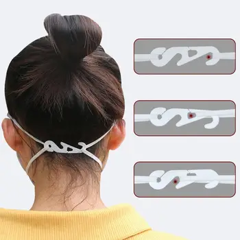 

100Pcs Adjustable Non-slip Face Mask Ear Hook Buckle Earache Prevent Fixer Disposable Dust Mask Hook Anti Lock Mask Buckle Cover