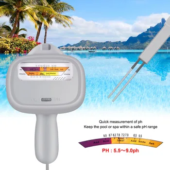 

1Pcs Water Quality Tester Portable Chlorine PH Meter Monitor for Home Swimming Pool Aquarium Checker White CLH@8