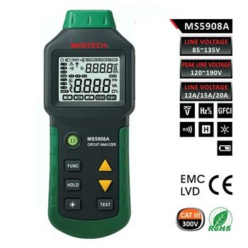 

Accurate Circuit Analyzer Electrical Instruments Measuring Tools Socket Tester Multifunction Digital Voltage Distribution Home