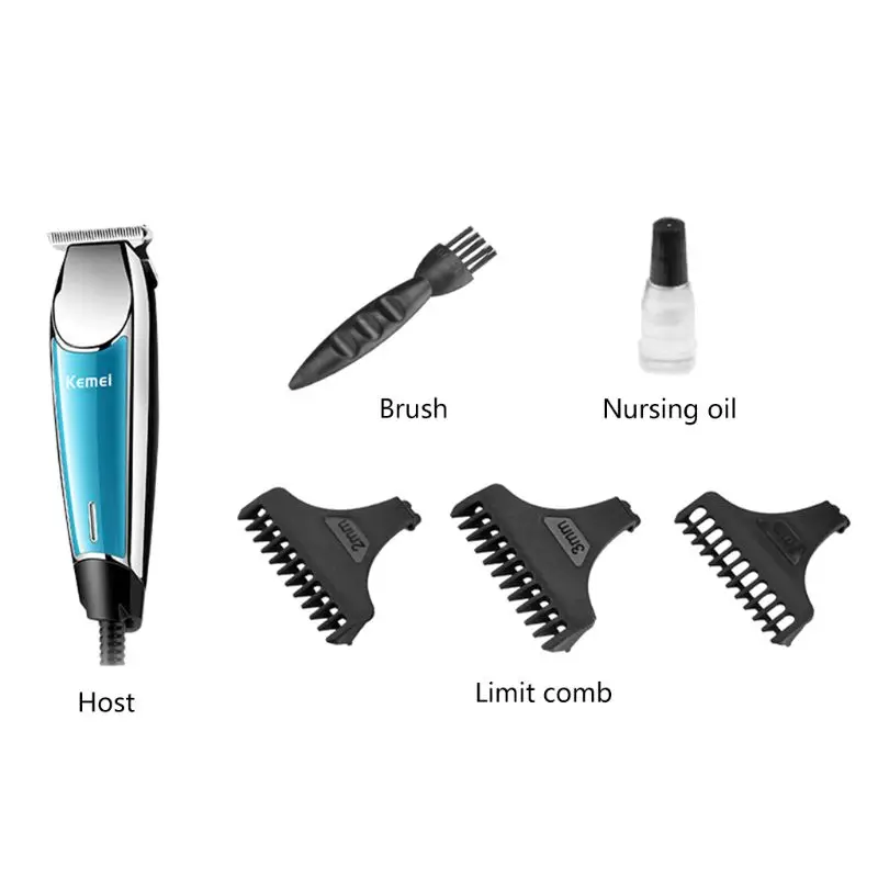  Kemei Rechargeable Engraving Trimming Oil Head Clippers Men Electric Hair Clipper KM-703