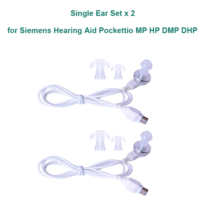 Siemens карманные слуховые аппараты аксессуары аудио приемник и кабель набор для одного уха использовать Pockettio MP hp DMP D hp аксессуары - Цвет: Single Ear SET x2