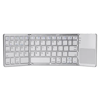 

Twice Folding Bluetooth Touchpad Dual Mode USB Tablet Mini Keypad Wireless Keyboard For Android Windows