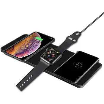 

Wireless Charging Station Qi-Enabled 3 In 1 Charger Adapter For IPhone Wireless MobilePhone Charger Electronic Accessories