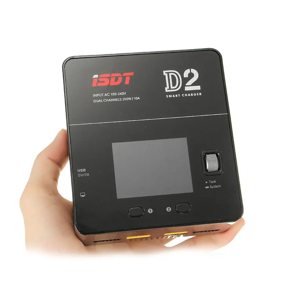ISDT D2 200 Вт 24A AC двухканальный выход умный аккумулятор баланс зарядное устройство