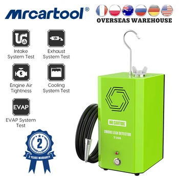 MRCARTOOL T100 Car EVAP Smoke Machine Leak Detector Tester 12V Automotive Fuel Pipe Leakage Analyzer For Cars VS AUTOOL SDT106 1