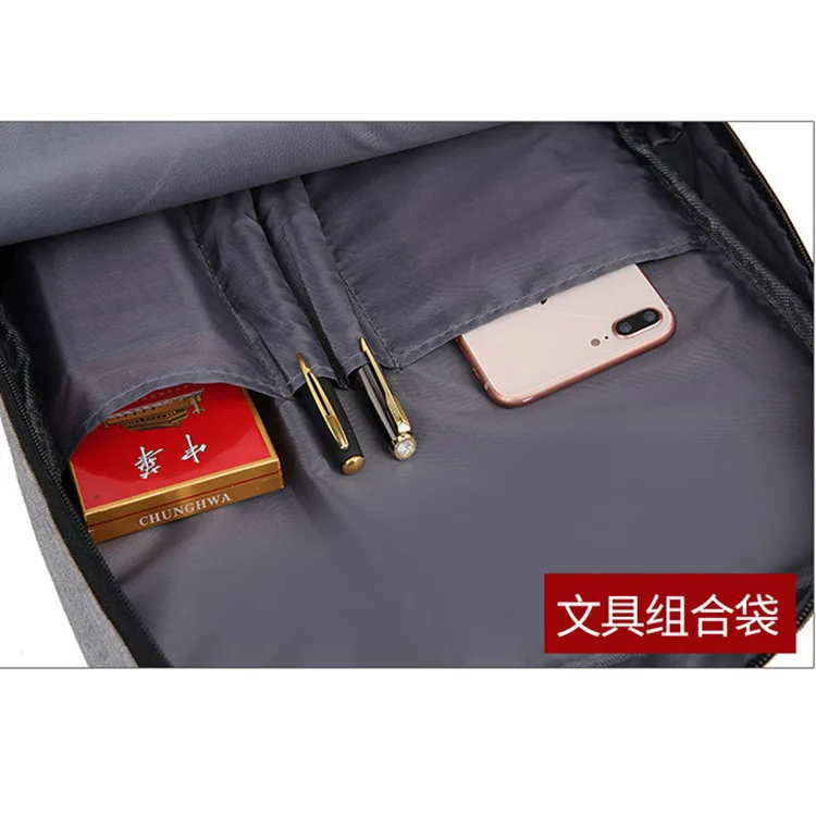 Модный USB простой рюкзак для ноутбука, бизнес рюкзак большой емкости, Мужская школьная сумка для компьютера, дорожная сумка, Студенческая сумка
