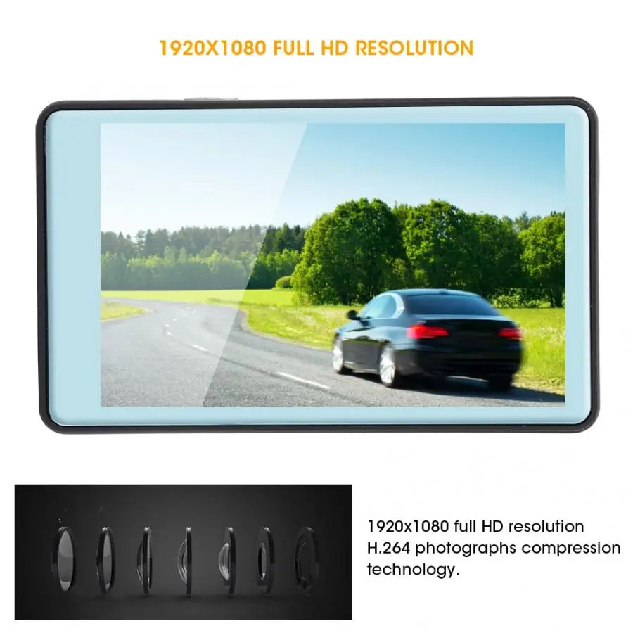 4 дюйма TFT lcd WiFi фронтальная 1080P задняя 720P камера ночного видения Приборная панель автомобиля рекордер вождения DVR камера