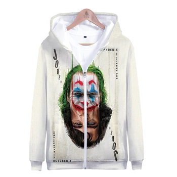 

HAHA Joker 3D Sweatshirt Hoodie Men/Women Autumn Winter Fashion Funny Streetwear 3D Print Joker Hip Hop Hoodie Zipper Coats