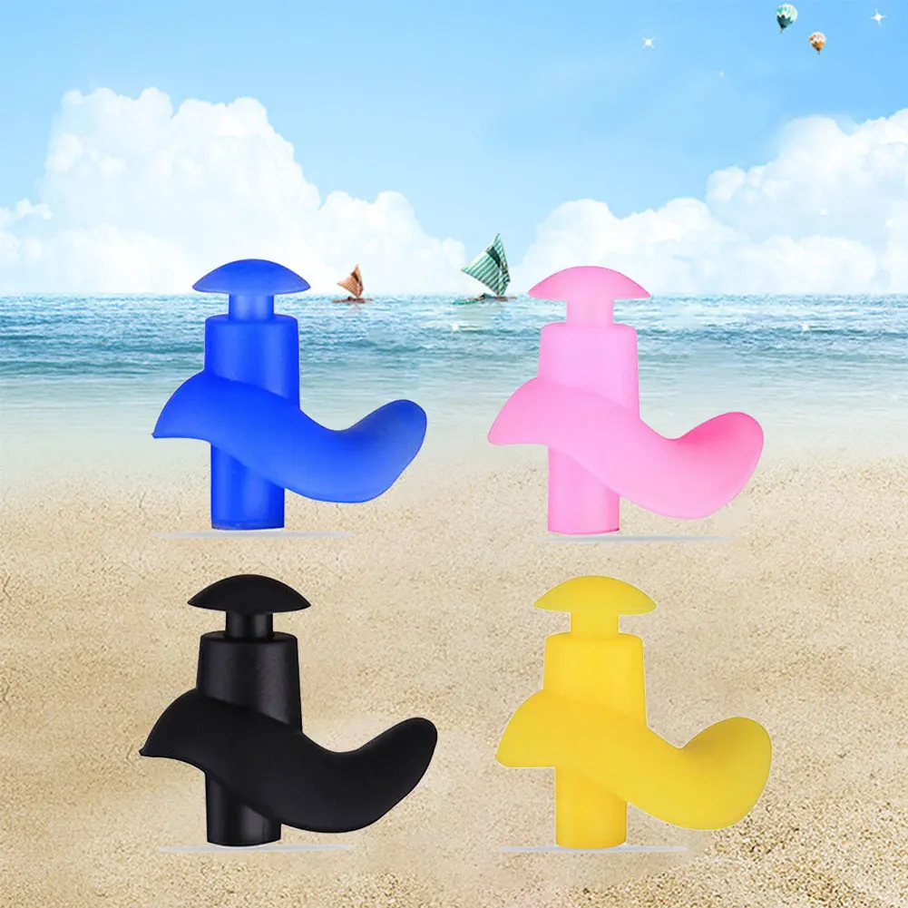 Swimming Earplugs Spiral Silicone Professional Anti-noise and Waterproof Suitable for Adults Children | Спорт и развлечения