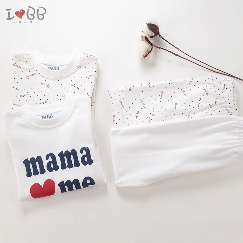 2 set White Комплект из 2 предметов, комплект для сна для младенцев, хлопковые пижамы для малышей, для мальчиков и девочек от 24 месяцев до 6 лет, унисекс - Цвет: 2 set White