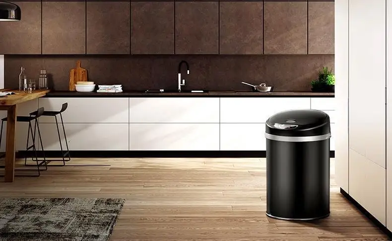 Smieci Lixeira де Banheiro Pattumiera пыли Cubo басура Cocina Trashcan мусорное ведро с автоматическим датчиком Recycle pouble Bin мусорный бак