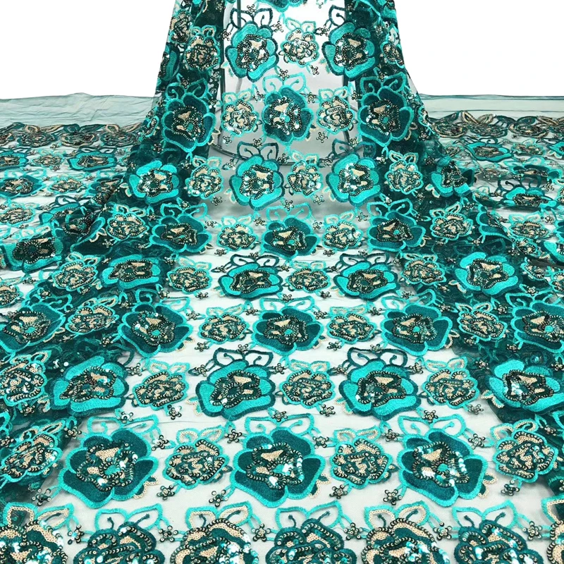 Новинка 2020 модный дизайн французский тюль кружевная ткань вышивка с блестками