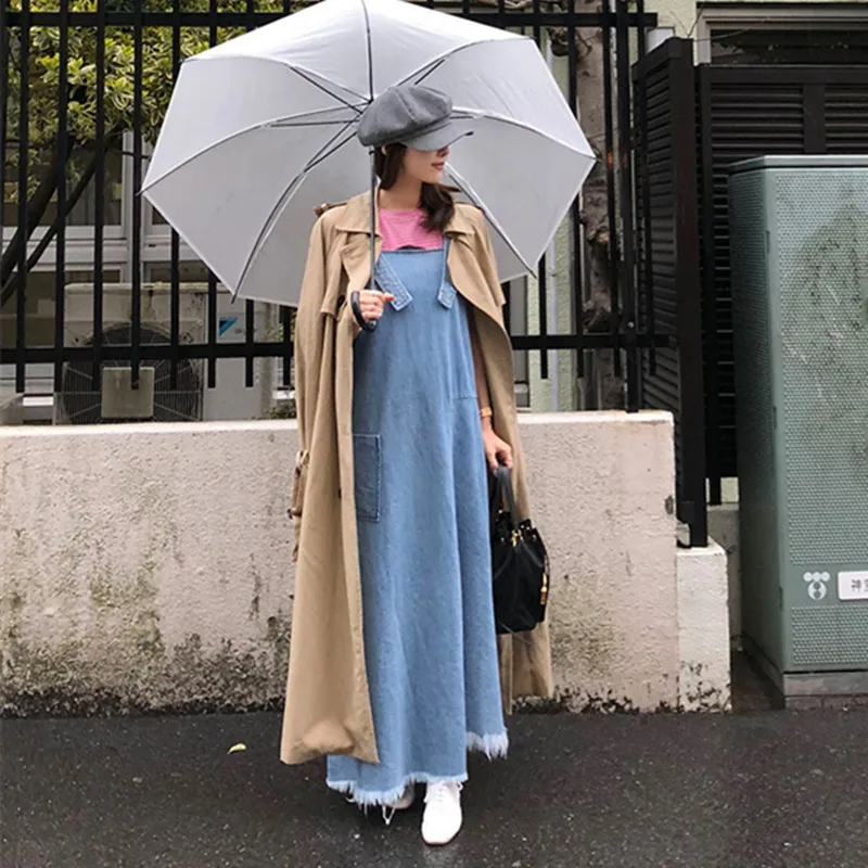 Новая мода S-XL платья для женщин длинные макси платья без рукавов весна осень джинсовый светильник голубое платье с кисточками