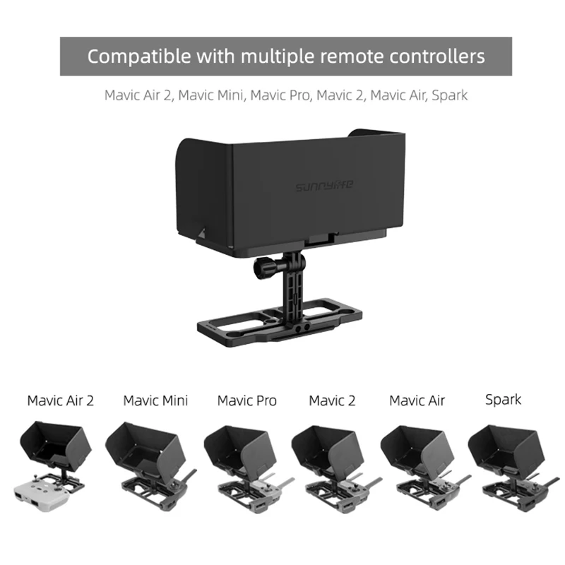 Remote Control Phone Holder Sun Hood Adjustable Bracket With Sunshade Hood Lanyard For DJI Mavic Air 2/Mini/Air/Mavic Pro/Spark