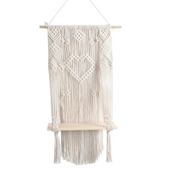 

Botanical Wall Hanging Tapestry Lace Wall Fabric Tassel Bohemian Home Decoration Gifts