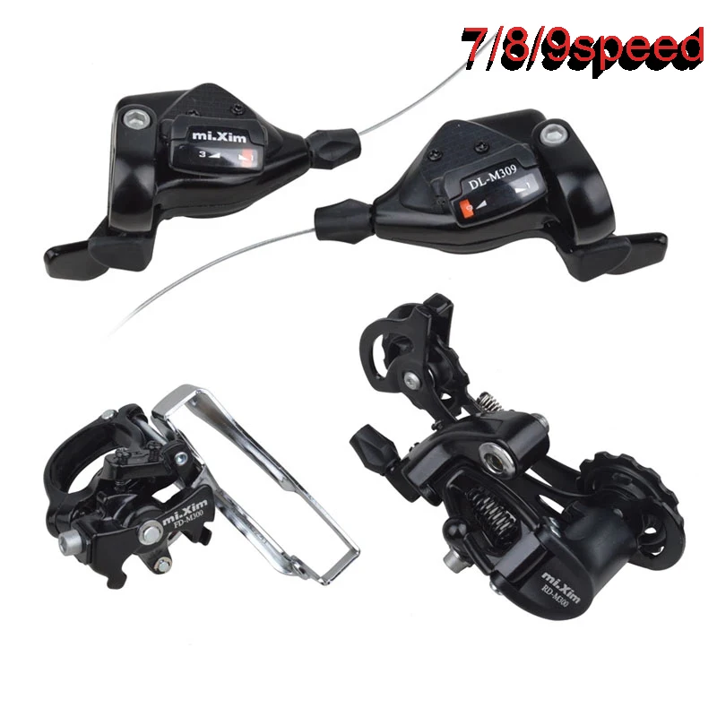 mi.xim Bicycle Rear Derailleur Front Shifter Shift Lever 7/8/9/10 Speed MTB Mountain Bike Road Bicycle Derailleur Kit