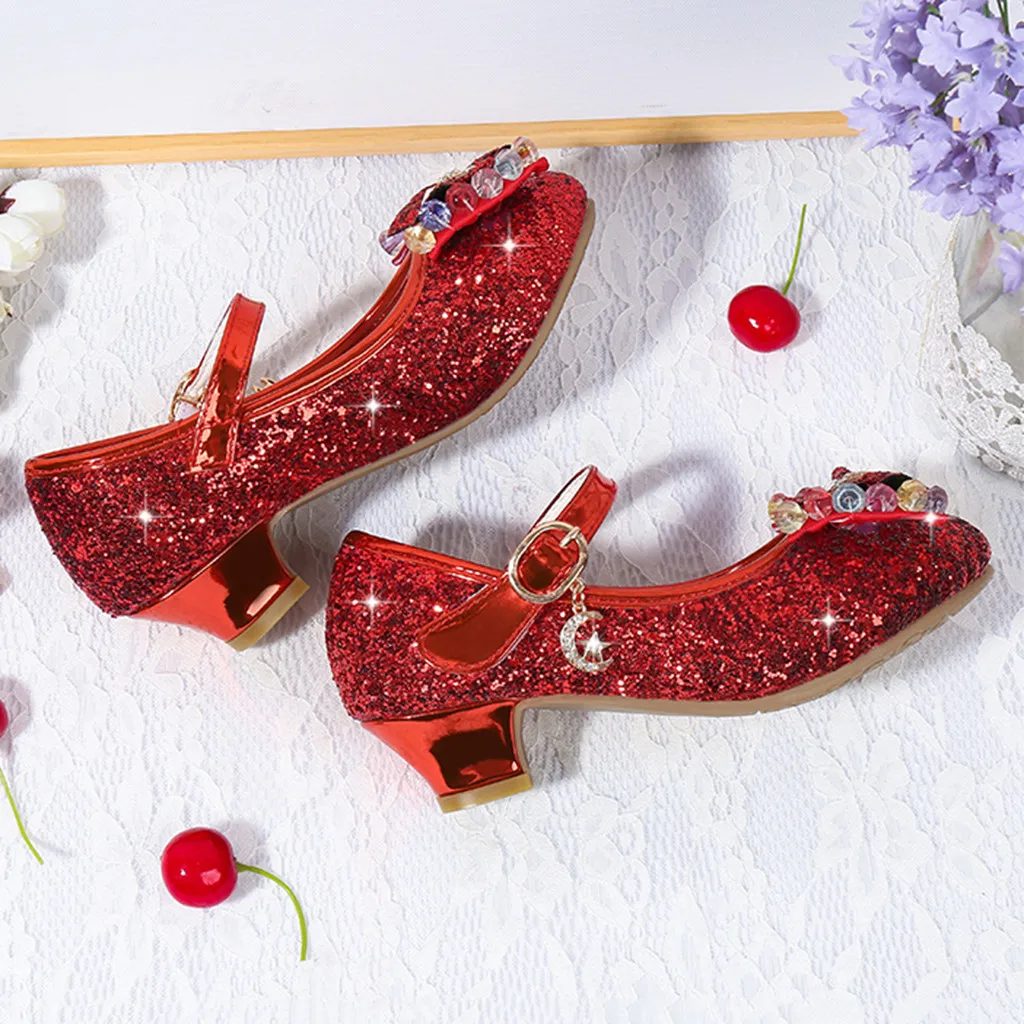 Модный, жемчужный, с кристаллами, с бантом, простая принцесса, Chaussures Danse Chaussures Sandales Enfants Chaussures femme