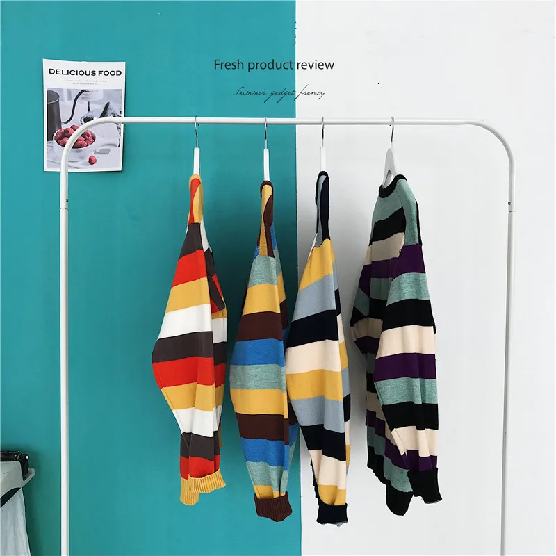 Autumn Striped Sweater Men Warm Slim Fashion Contrast Color Casual Knit Sweter Clothes Man Wild Long-sleeved Pullover Men M-3XL Autumn Striped Sweater Men Warm Slim Fashion Contrast Color Casual Knit Sweter Clothes Man Wild Long-sleeved Pullover Men M-3XL