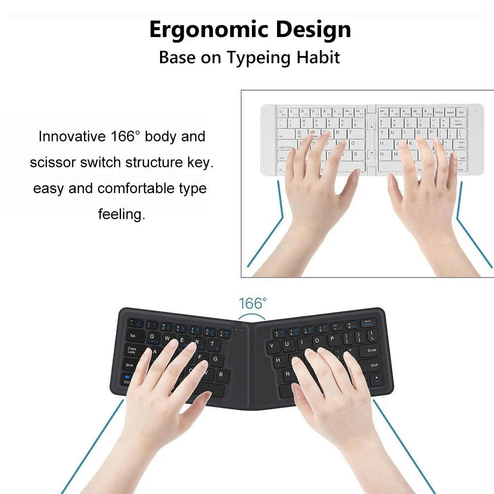 Goedkoop Avatto A20 Draagbare Lederen Vouwen Mini Bluetooth Toetsenbord Opvouwbare Draadloze Toetsenbord Voor Iphone, Android Telefoon, Tablet, Ipad, Pc