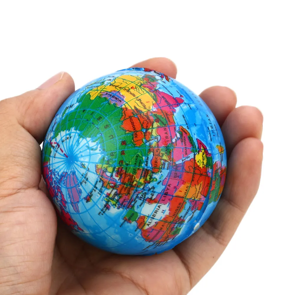 Early Education World Map Sponge Globe Toy Beneficial Wisdom 6.3/7.6cm PU Baby Toys Geography Earth Globe Planet