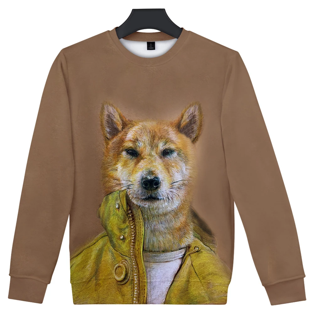  2019 Shiba Inu Streetwear Hoodies women O-Neck Long Sleeves Cotton Harajuku Shiba Inu sweatshirt Sp