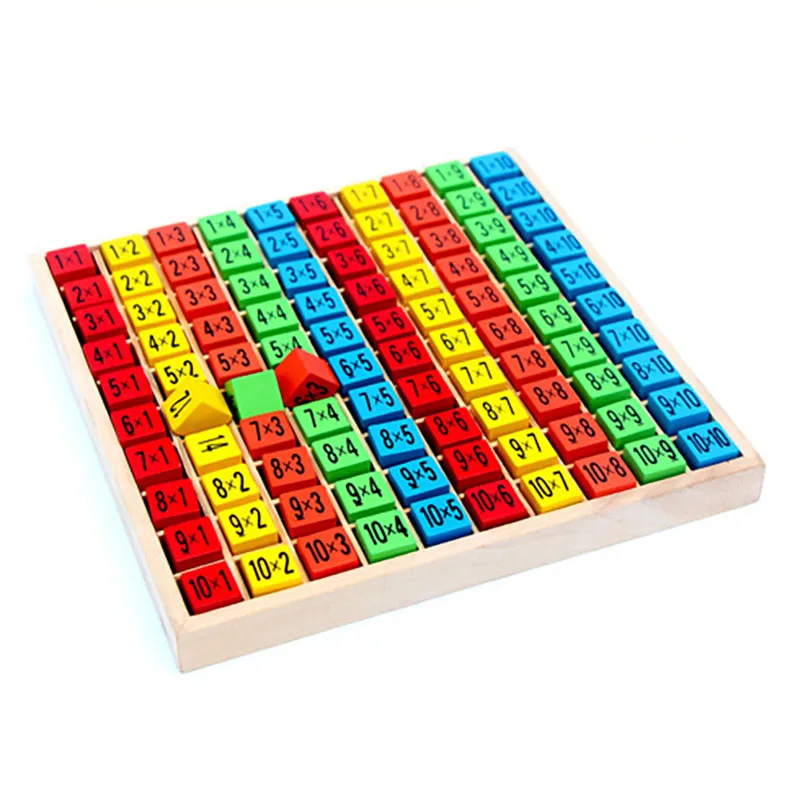  Montessori Mathematics Instrument 10*10 Multiplication Table for Early Childhood Education and Lear