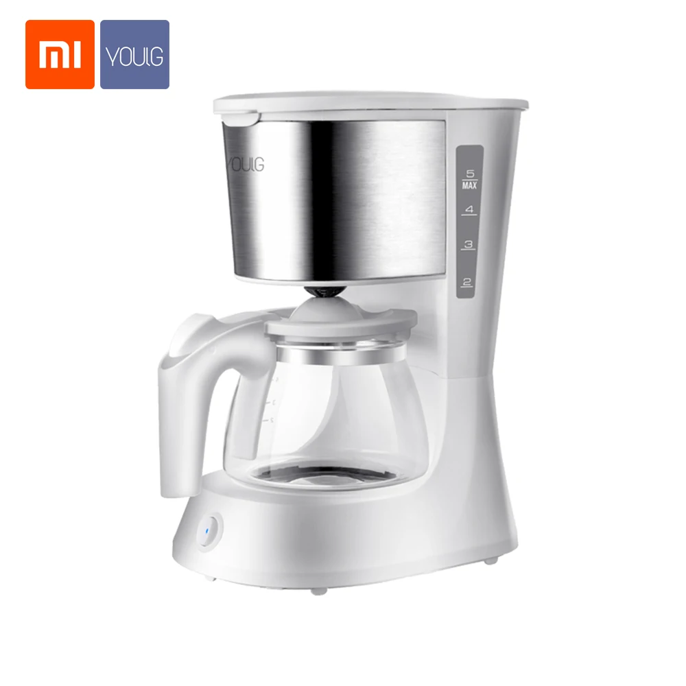 

Xiaomi LOULG Coffee Machine 220V Espresso Maker 625ml Glass Kettle Coffee Powder Filter Anti-Drip Insulation Teapot From Youpin