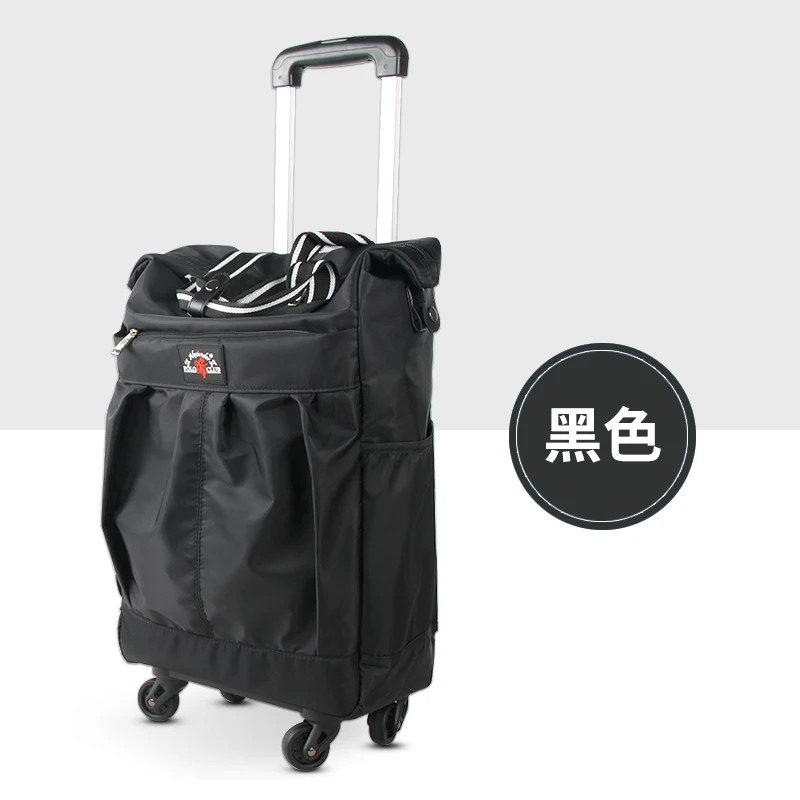  Shopping Cart Trolley Trolley Car Folding Portable Shopping Cart Small Cart Lightweight Cloth Bag E