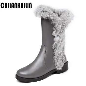 

new classic faux fur women ankle snow boots female winter boots warmer plush flat snow boots women's casual shoes platform shoes