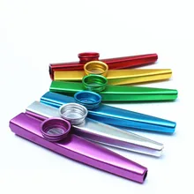 Metal Kazoo ligero portátil para principiantes flauta instrumento amantes de la música instrumento de viento de madera diseño Simple ligero