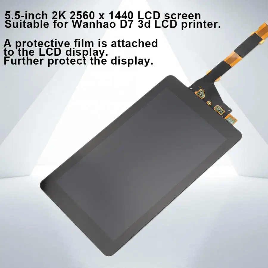 LS055R1SX04 5,5 дюйма 2560x1440 9:16 ЖК-экран с закаленной пленкой для 3d принтера Wanhao D7