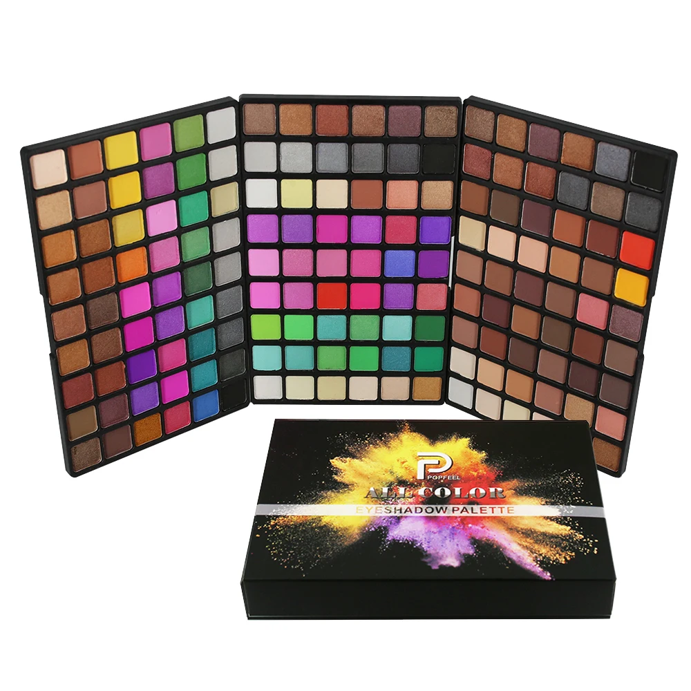 162 colors 40 цветов, палитра теней для век, матовые блестящие тени для век, Алмазное мерцание, грунтовка для глаз, светящиеся тени для век, для женщин, подарок, дымчатый/теплый цвет - Color: 162 colors