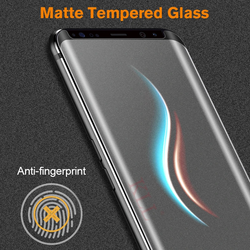 Матовое стекло для samsung Galaxy Note 9 8, защита экрана с закругленными краями для samsung Galaxy S9 S8 Plus, матовое закаленное гладкое стекло