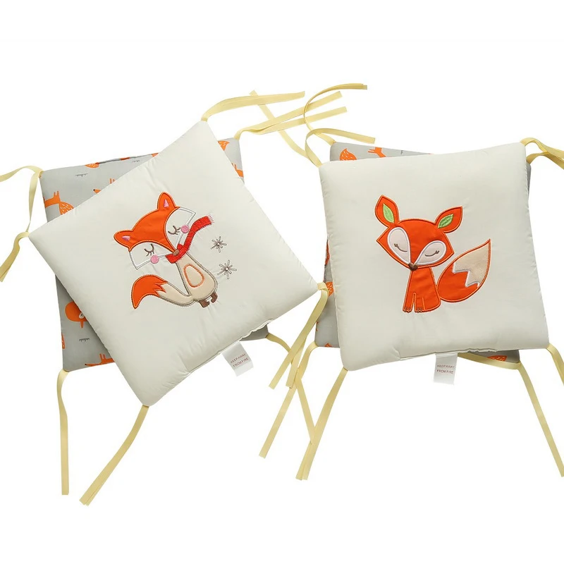 Crib Bumper For Newborns Soft Cotton Bed Bumper Safety Protection pad Removable Baby Room Decoration 6pcs/set 30*30cm YME001