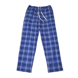 Дешевые хлопок плед сезон: весна-лето для мужчин сна нижняя часть пижамы штаны для сна брюки для девочек пижамы сна человек домашняя одежда