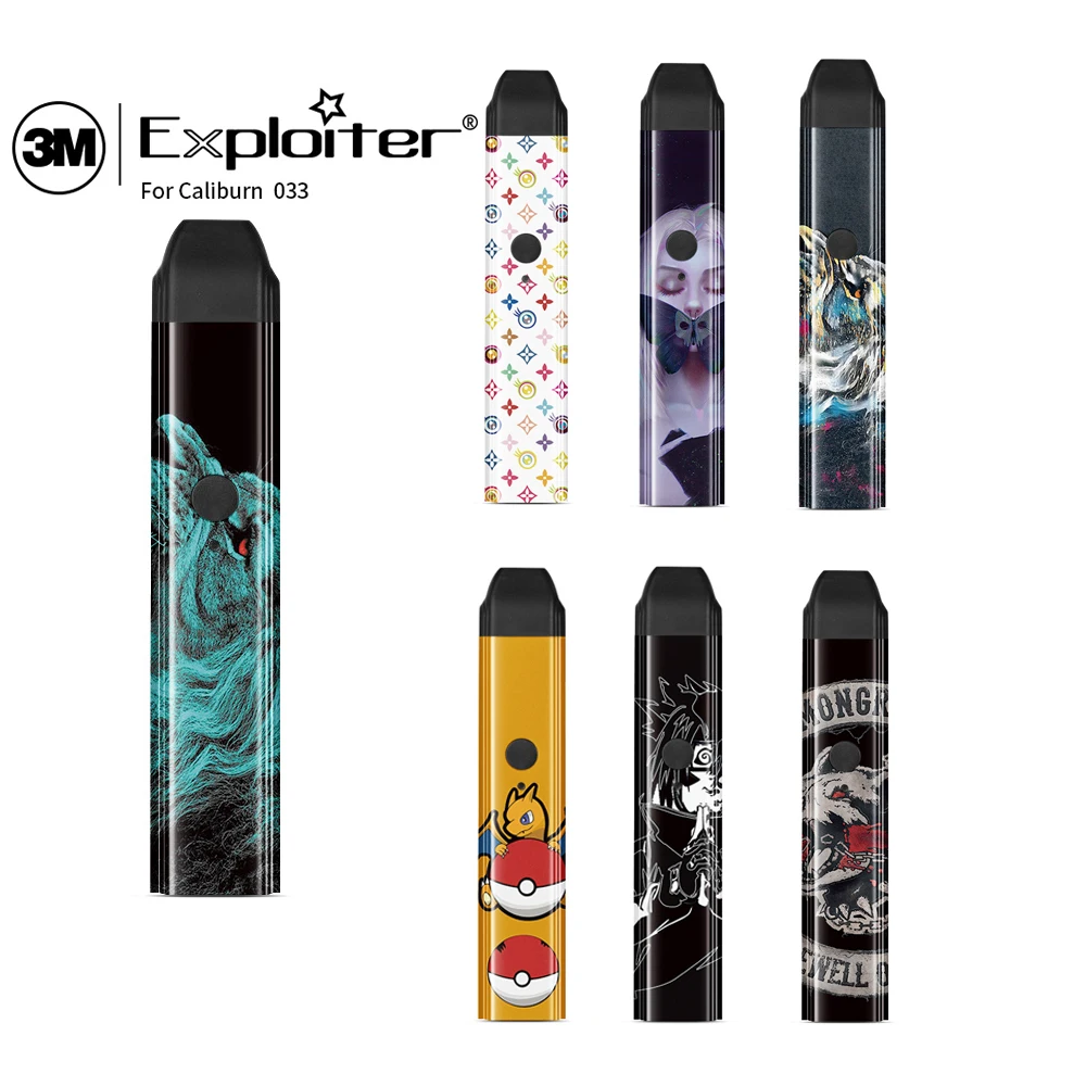 

2pcs Magic Shark Explorter Skin animal cartoon Fashion Case Cover Sticker Pod Skin Sticker Film for Uwell Caliburn