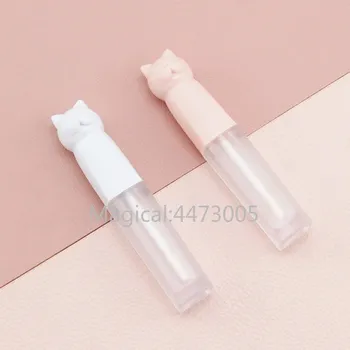

10/30/50pcs Blue Pink Cat Long Lip Gloss Tube Empty Makeup DIY Lip Glaze Bottle Cosmetics Refillable Container Homemade Diy