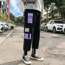 Ins, корейские мужские повседневные брюки для пробежек, фитнеса, мужская спортивная одежда, спортивный костюм, нижняя часть, обтягивающие спортивные штаны, черные брюки карго