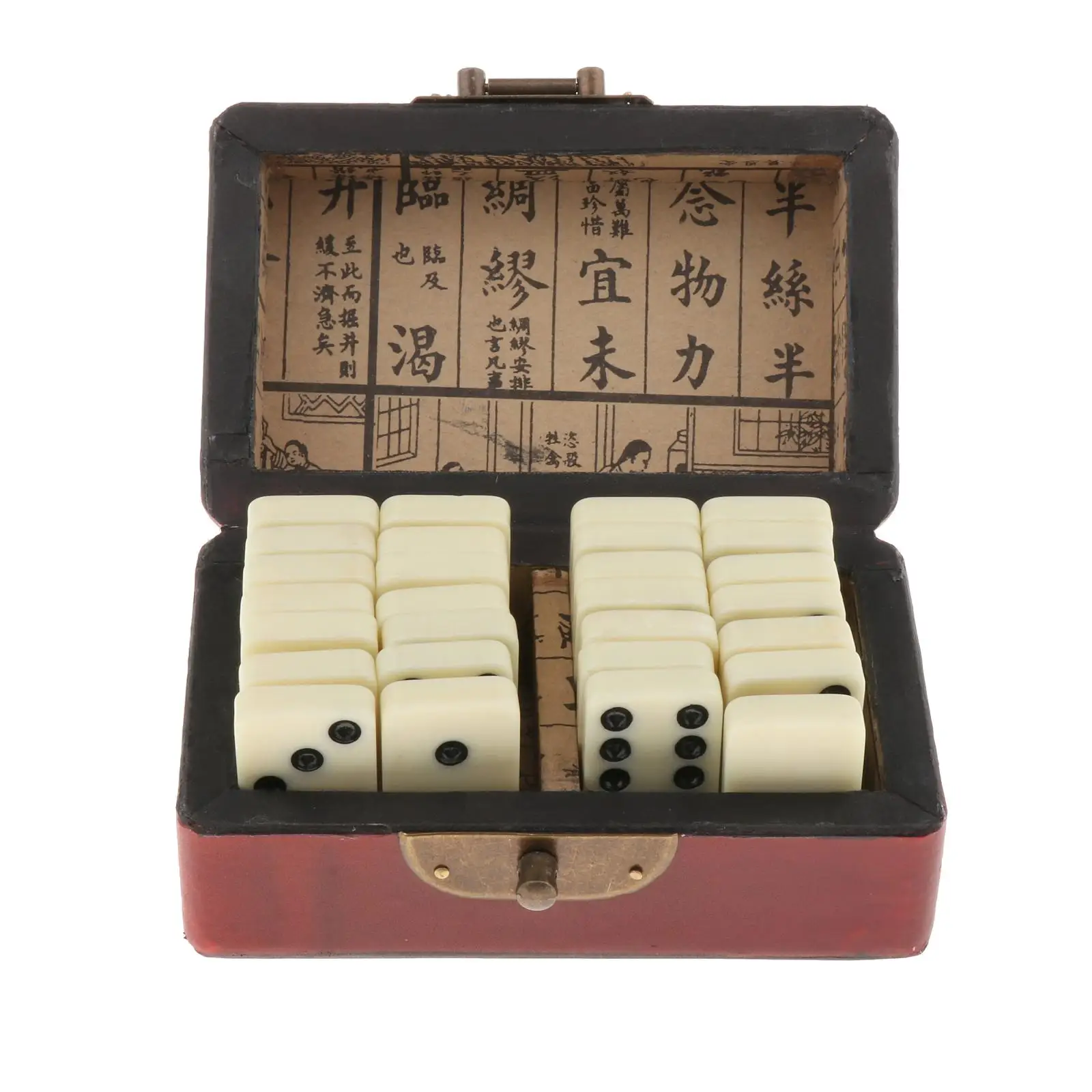 Double Six Dominoes Set With Storage Case Traditional Entertainment Recreational Travel Table Board Game Toy for 2-4 Players